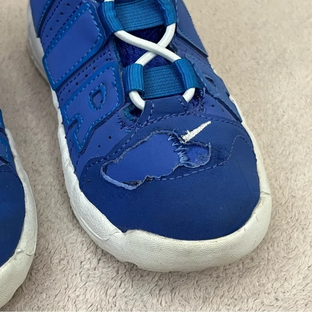 Nike Air More Uptempo TD Sneakers-Blue/White-Kids 9-Sporty-Athletic-Streetwear